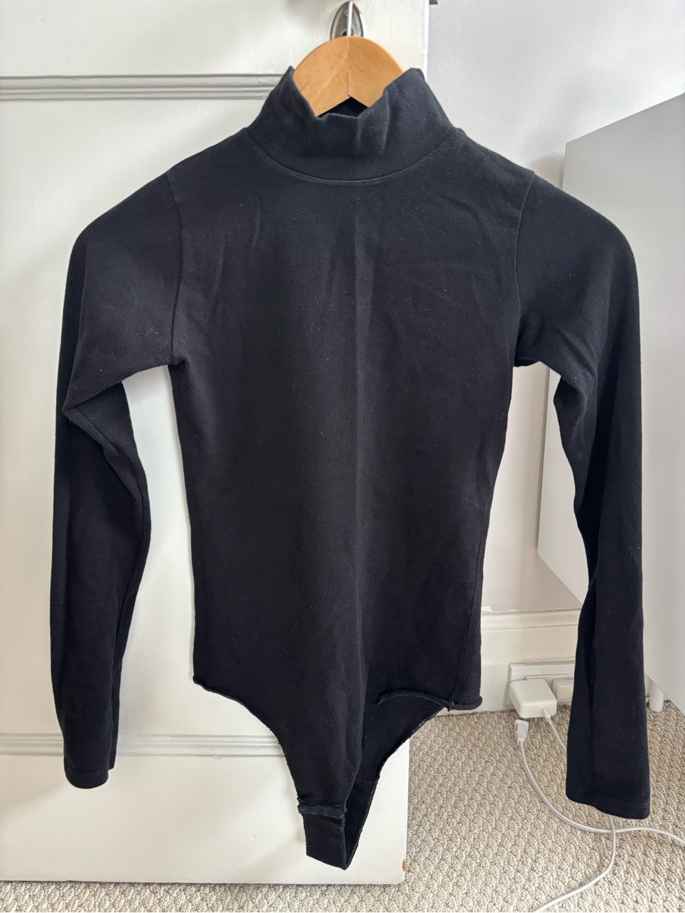 Brandy Melville Black Long-Sleeve Turtleneck Bodysuit for Kids